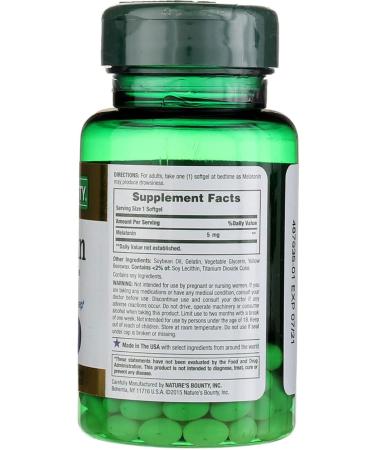 Nature's Bounty Melatonin 5mg 60 Tablets - Buy Online on GoSupps.com