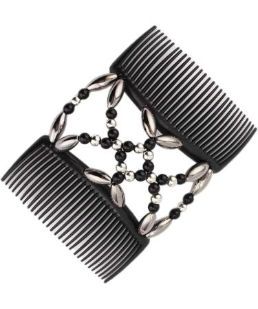 Beads Hair Combs Magic Stretchy Double Comb Hair Clips Elastic Hairpins Accessories Beads Hair Comb - Buy Online on GoSupps.com