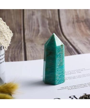 Collection 70mm-80mm Natural Green Amazonite Spiritual Healing Crystals Point for Feng Shui 1pc - Buy Online on GoSupps.com