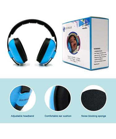 JeeoMax Baby Ear Muffs & Earplugs Pack - Noise Protection Headphones for Ages 2-36 Months - Buy Online on GoSupps.com