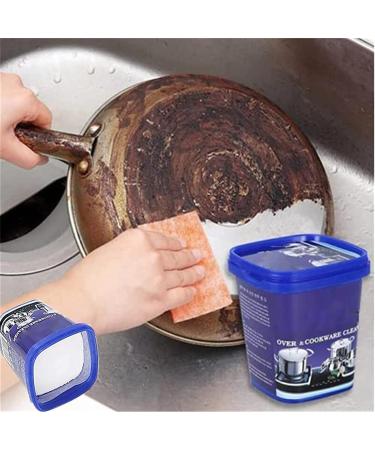 Stainless Steel Cleaning Paste Stainless Steel Cleaning Paste Remove Stains Multi-purpose Cleaner Oven Cookware Cleaner Powerful Stove Cleaner Polish Removes Stains Cleaner (500g)