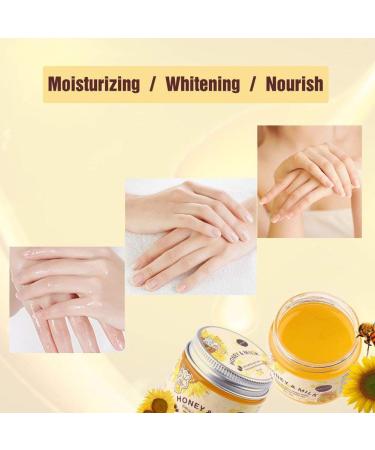 Wax Hand Mask 120g Milk Honey for Dry Cracked Hands - Hand Care & Repair for Rough Skin - Women and Men - Buy Online on GoSupps.com
