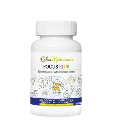 Refua Medicinals Focus Kids (Chewable) - Supports Proper Brain Function and Improved Attention: Kosher | Vegan | Gluten Free | Non GMO : 60 Chewable Tablets