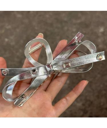 Hair Clip Silver Light Luxury Bow Clasp Clip Small and High End Design Back Head Spoon Shark Clip Hairpin Headwear Party Hair Decorations (Color : FJ4438) - Buy Online on GoSupps.com