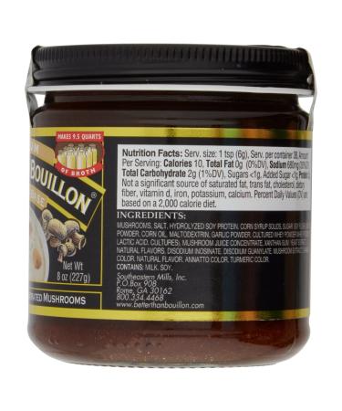 Better Than Bouillon Premium Mushroom Base 8 oz - Pack of 2 | Seasoned & Concentrated | Makes 9.5 Quarts | 38 Servings - Buy Online on GoSupps.com