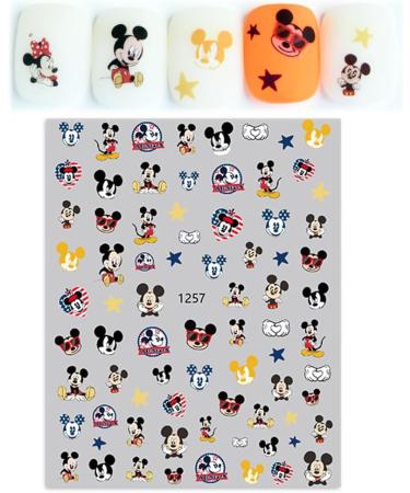 12 Sheets Cute Kawaii Cartoon Mouse Nail Art Stickers - 3D Self-Adhesive Nail Decals for Girls & Women | International Shipping - Buy Online on GoSupps.com