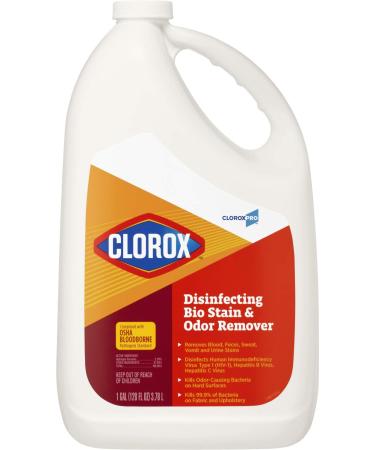 CloroxPro Disinfecting Bio Stain & Odor Remover Refill 128 Ounces (Package May Vary) 128 Fl Oz (Pack of 1)