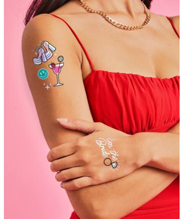 XO Fetti Bride Temporary Tattoos - 46 Iridescent Foil Styles | Bachelorette Party Decoration & Favors - Buy Online on GoSupps.com