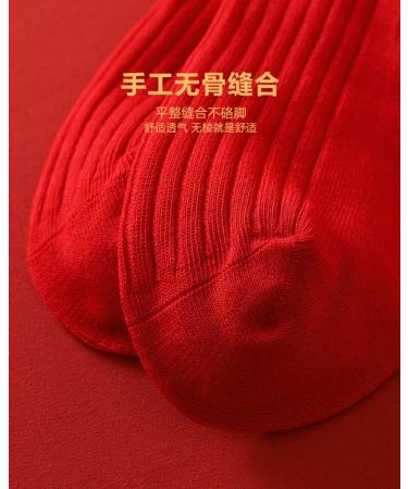 Chinese New Year Red Sports Socks | Comfortable & Breathable | Men & Women | Spring Festival Gift Box | Size 39-44 - Buy Online on GoSupps.com