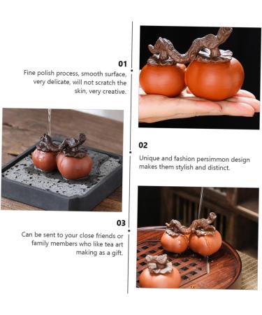 Zerodeko Home Decor Toys 1pc Persimmon Decorative Ornaments Delicate Office Small Persimmon Car Decor Chinese Decorations Orange 9.6x7.4cm - Buy Online on GoSupps.com