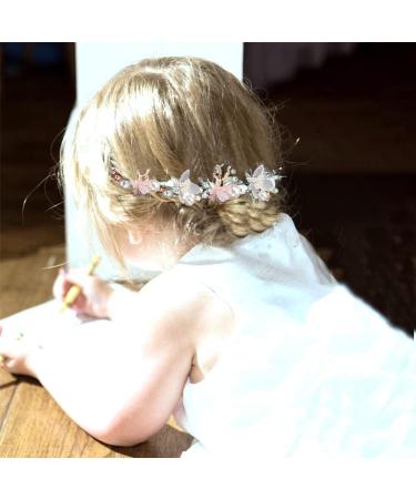 Princess Flower Headpiece Flower Girl Hair Accessories Wedding Hair Piece Pearl Wedding Headband Pearl Flower Leaf Headpieces for Princess Flower Girls and Bridesmaid - Buy Online on GoSupps.com