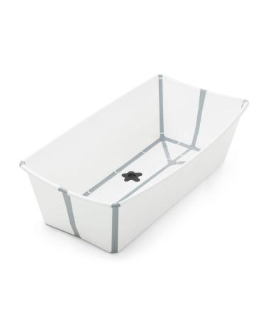 Stokke Flexi Bath X-Large, White - Spacious Foldable Baby Bathtub - Lightweight & Easy to Store - Convenient to Use at Home or Traveling - Best for Ages 0-6 X-Large White