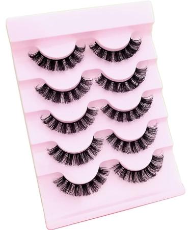 NACGUO Eyelashes Russian Strip Lashes 100% Handmade Wispy D Curly Fluffy Soft Fake Eye Lashes False Eyelashes for Make Up 5 Pairs L1 - Buy Online on GoSupps.com