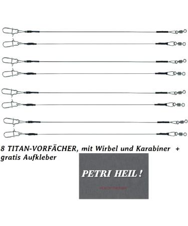 Buy JENZI Titan LEADER Set - 8 Titanium Leaders 30cm 11kg - Free Petri Heil! Sticker | International Shipping Available - Buy Online on GoSupps.com