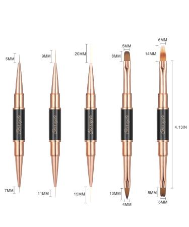 Double-Ended Acrylic Nail Art Brushes Set - Etercycle Gel Polish Design Pen Painting Tools for Salon Quality Manicures at Home - Buy Online on GoSupps.com