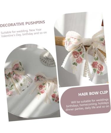 Angoily Embroidered Butterfly Hair Clip Wedding Hair Bowknot Women Hair Clips Wedding Hair Clips Bow for Hair Bow Clip Hair Barrettes Bowknot Clip Hair Clamps Fabric Hairpin Miss Modeling - Buy Online on GoSupps.com