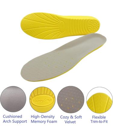 HappyStep Plantar Fasciitis Orthotic Insoles - Cushioned Arch Support, Heel Cushioning, Shock Absorption - UK Size 8-11 - Buy Online on GoSupps.com
