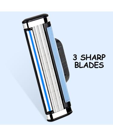 CTDMJ Men's Wet Razor - 16 Replacement Blades 3-Blade Disposable Shaving Razor for Smooth Shaves - Buy Online on GoSupps.com