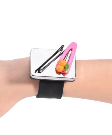 Magnetic Wrist Band Hairpin Holder - Adjustable Hair Clip Collector (Black) - Buy Online on GoSupps.com