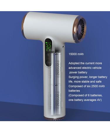 Hair Dryer Cordless Blow Dryer with Digital Screen USB Rechargeable Portable Jet Fan with Nozzle Wind Speed Adjustment Fast Drying for Women Home/Travel Hair Care Dryer - Buy Online on GoSupps.com