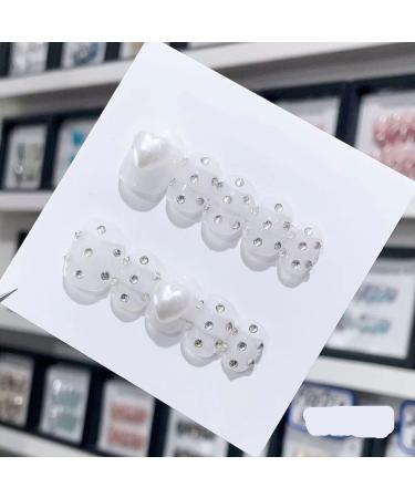 Handmade Long and Short Nail Patches for Artificial Nail Enhancement(Color:19528 Size:XS)