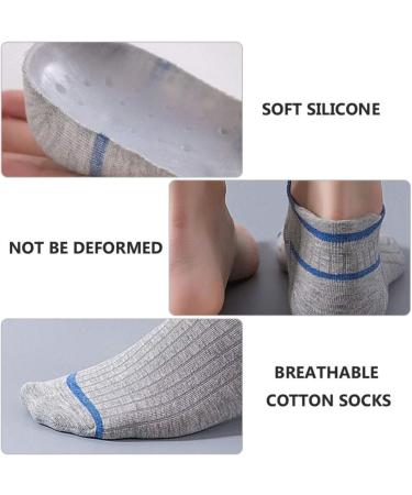 EXCEART Invisible Height Increase Socks - Silicone Heel Lift Inserts for 3.5cm Taller Adults - Buy Online on GoSupps.com