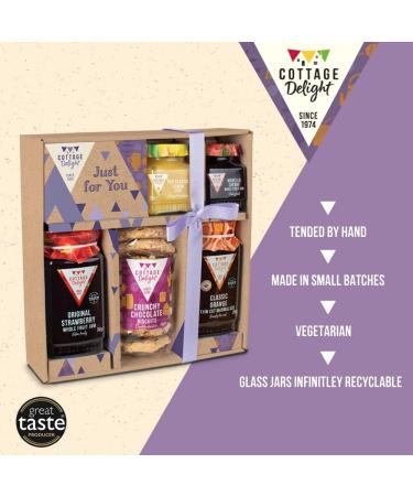 Cottage Delight - Just For You - Original Strawberry Jam 340g - Orange Thin Cut Marmalade 350g - Crunchy Chocolate Biscuits - Our Classic Lemon Curd 105g - Morello Cherry Whole Fruit Jam 105g - Buy Online on GoSupps.com
