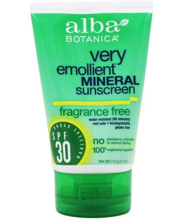 Alba Botanica Fragrance-Free Mineral Sunblock SPF 30 - 4 fl. oz - Buy Online on GoSupps.com