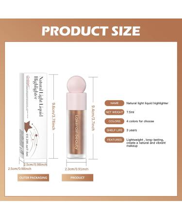 Erinde Liquid Highlighter Makeup - Candlelight Shimmer Cream for Natural Face & Body Glow - Brightening Liquid Highlighter for Makeup - 1 count - Buy Online on GoSupps.com