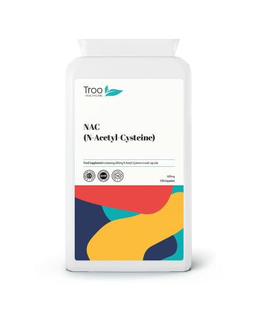 Troo NAC Supplement 600mg - 120 Capsules - N Acetyl Cysteine Amino Acid Providing Non Toxic Stable Form of L-Cysteine - UK Manufactured to GMP Standards