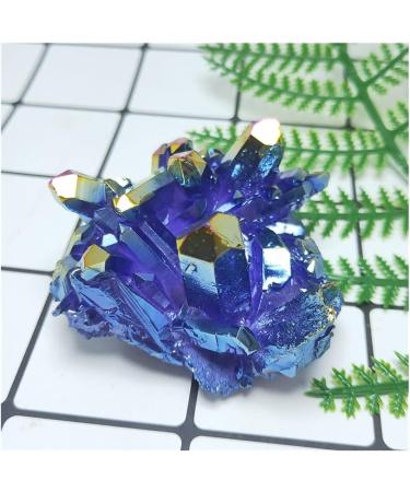 Natural Crystal Rough Natural Crystal Cluster Blue Electroplating Quartz Stone Crystals Home Decor (Size : 80g) - Buy Online on GoSupps.com