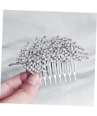 Ipetboom Wedding Hair Pin Rhinestone Barrettes Bridal Hair Accessories Rhinestone Hair Clip Flower Hair Accessories Pearl Hair Accessories Bridal Headpieces for Wedding Bride Comb Alloy - Buy Online on GoSupps.com