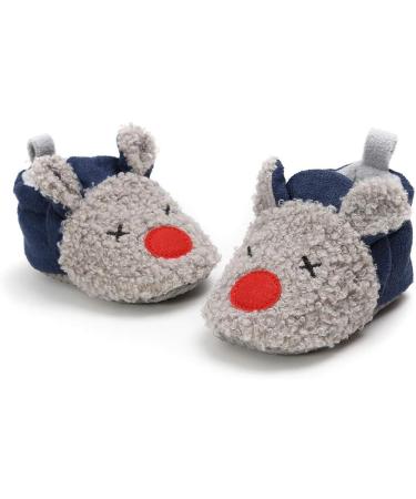 LACOFIA Baby Anti-Slip Soft Sole Winter Booties 6-12 Months - Navyblue Mouse - Buy Online on GoSupps.com