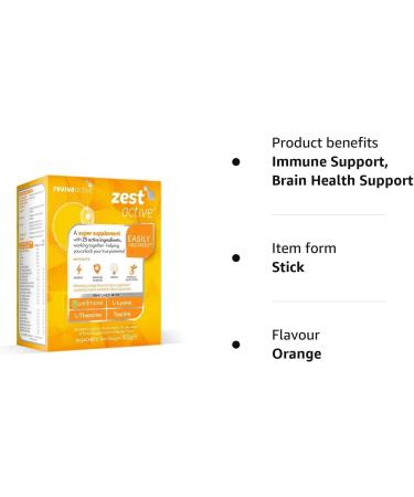 Revive Active Zest Active | 25 Active Ingredients in One Daily Sachet | 30 Day Supply | Supports Energy Immune System Brain & Muscle Function - Buy Online on GoSupps.com