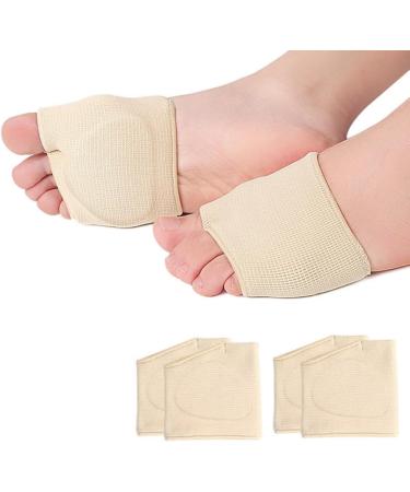 Metatarsal Pads for Men & Women 2 Pairs of Ball of Foot Cushions Soft Fabric Socks for Foot Pain Relief Gel Sleeve Cushions Size S (Men 5-7 Women 5.5-8 - Buy Online on GoSupps.com