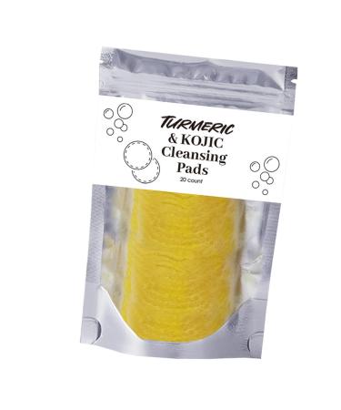 Gdiojnfg Face Exfoliator Pad Turmeric Foaming Cleanser Turmeric Cleansing Dark Spots Pads Turmeric Cleansing Pads 40 Face Sponges Skin Care Tools for Pore Cleaning Helps Balance Skin Oil