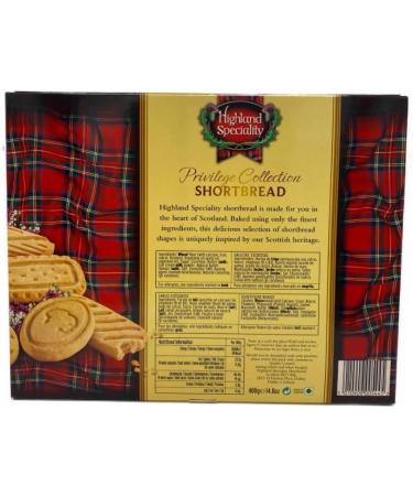 Highland Speciality Privilege Shortbread Selection 400g - Luxury Scottish Shortbread - Traditional Christmas Biscuit Gift - Product of Scotland - Buy Online on GoSupps.com