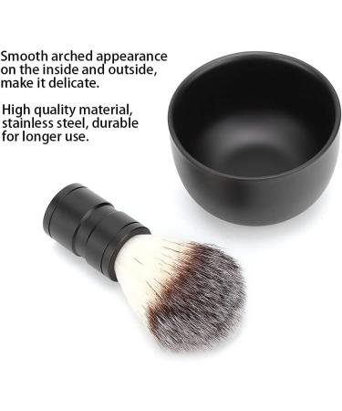 Tmishion Shaving Bowl & Brush Set | Stainless Steel Razor Soap Bowl for Men | Perfect for Salon & Home Grooming - Buy Online on GoSupps.com