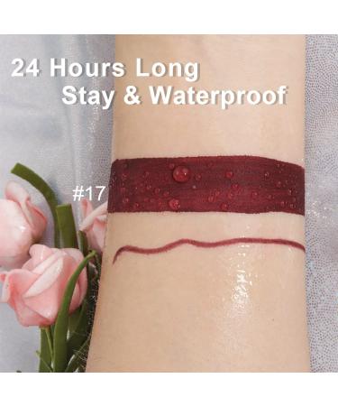 HAOYA Matte Dark Red Lip Liner and Lipstick Set | Long-Lasting Waterproof Matte Liquid Lipstick | 24H Wear | Lip Liner Included | 2Pcs Set - Buy Online on GoSupps.com