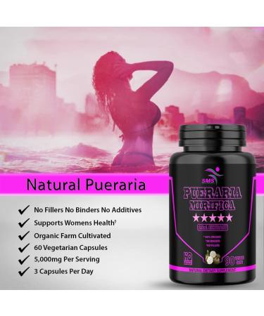 Pueraria Mirifica 1000mg Capsules - High Potency 10:1 Extract (10000mg Equiv.) - 90 Veggie Caps - Imported From Thailand - Buy Online on GoSupps.com