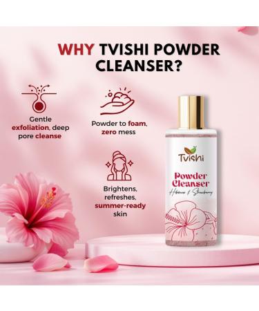BEMT Pink Powder Facial Cleanser with Hibiscus & Strawberry 25 g | Gentle Foaming Powder Wash for Fresh Smooth & Radiant-Looking Skin | Helps Cleanse Pores & Remove Oil and Impurities - Buy Online on GoSupps.com