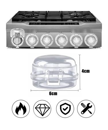 8-Piece Stove Switch Protection Set | Child Lock Covers for Gas Stove Knobs | Oven Safety for Kids | Transparent Protective Covers | Ideal for Cookware - Buy Online on GoSupps.com