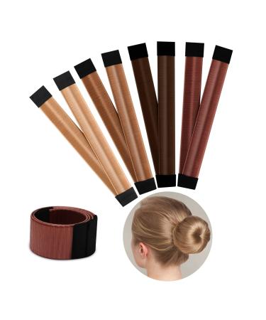 BOOBEES 4 POWER HAIR BUN MAGER FOR WOMES DIY GIFFER French Hair Bun Snap Roll Bun Tool Twist Donut Bun Frisur - Hair Bun Maker For Long Hair C4
