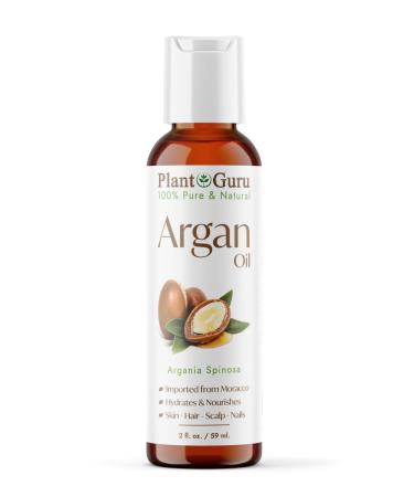 Argan Oil 2 oz. Morocco Virgin Cold Pressed 100% Pure Natural - Stimulates Hair Growth Skin Face And Body Moisturizer.