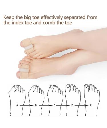 Ruamny 4Pcs Hammertoe Straightener Big Toe Separators Gel Toe Correction Elasticated Hammertoe Corrector Pain-Free for Both Female and Male Nylon Gel Fiber Toe Correction-Size M - Buy Online on GoSupps.com