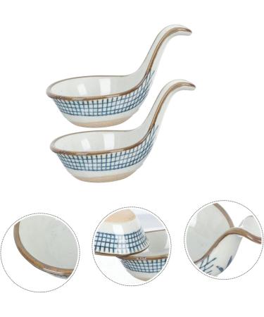2pcs Caviar Spoon Ceramics Dessert Food 10x6cm Assorted Color - Buy Online on GoSupps.com