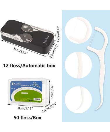Portable Dental Floss Donors | Refillable Automatic Dental Floss Organizer - Family & Travel (Black + Pink) | 12 Floss Refills Included - Buy Online on GoSupps.com