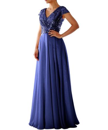Buy Hanxiulin Blue Sequin Cocktail Party Dress - Heart Neckline Evening Dress for Women in 3XL - Buy Online on GoSupps.com