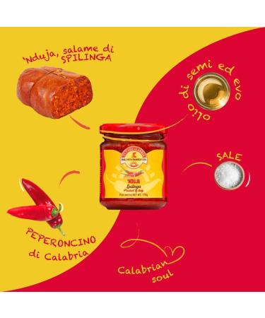  Tutto Calabria Tutto Calabria Artisanal Nduja from Spilinga spreadable and creamy salami in a 170g jar Ideal for aperitifs bruschetta and pizza (pack of 3) - Buy Online on GoSupps.com