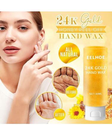 30ml 24K Gold Hand Mask - Moisturizing & Brightening Peel Off Cream for Dry Hands | Anti-Aging Handwax Serum - Buy Online on GoSupps.com